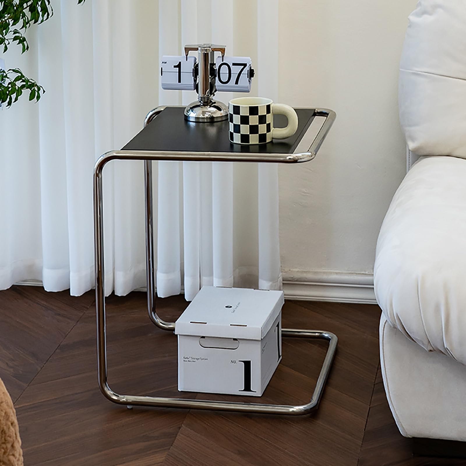 Petit support de table basse en C meuble d'appoint de chambre