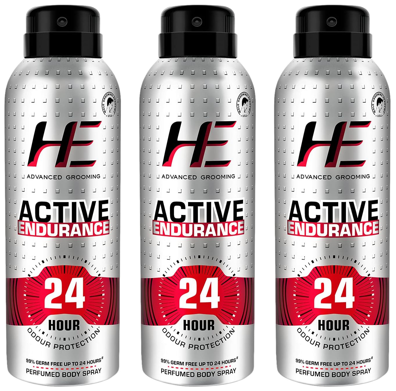 He Active Endurance Perfumed Body Spray, 150ml For Today's Active Men, 24 Hour Odor Protection* 99% Germ Free Up To 24 Hours (Pack of 3)-picture-12