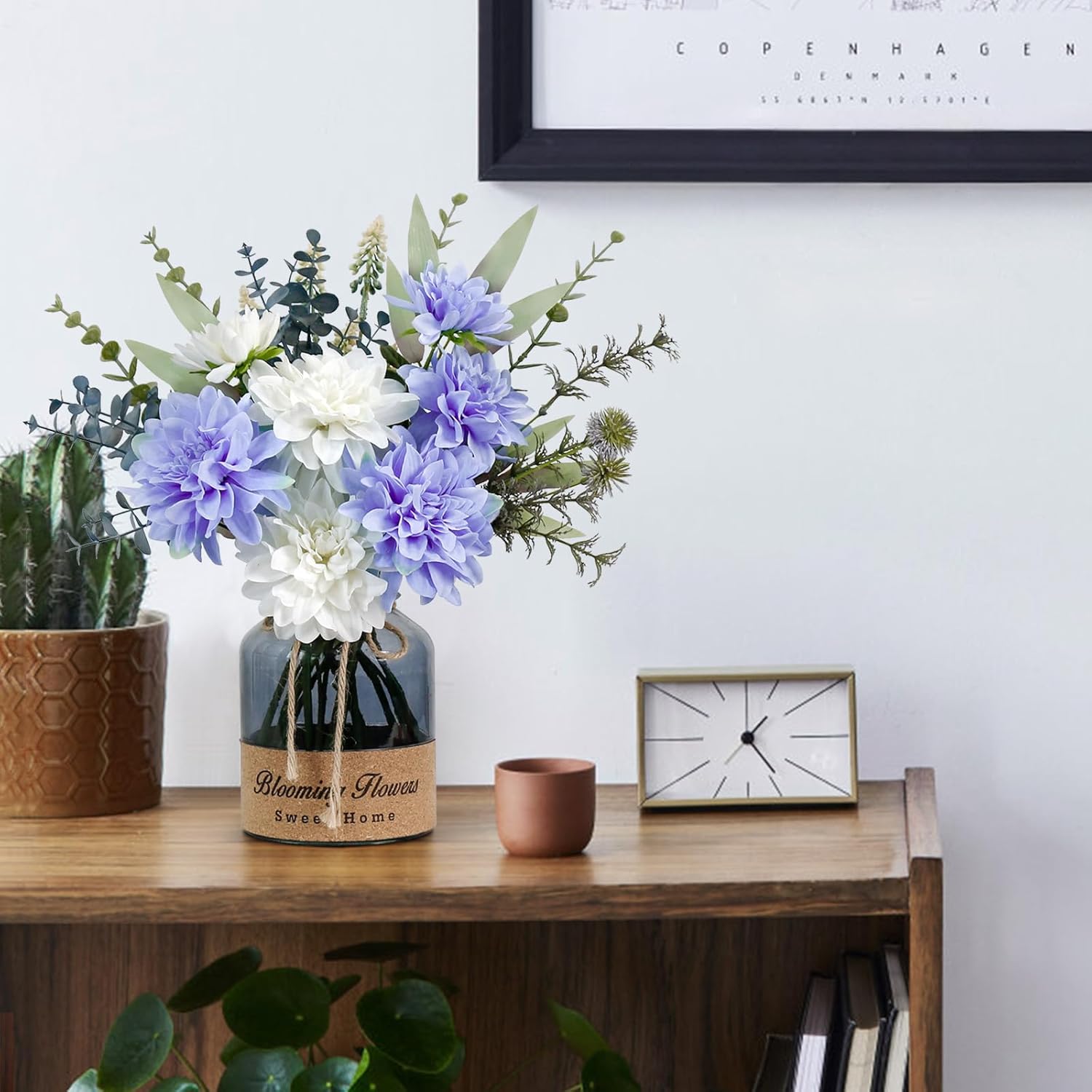 Leftover Fake Flowers in Vase,Artificial Flowers in Vase,Table Centerpieces for Dining Room,Flower Centerpieces for Tables,Faux Flowers for Kitchen Decor,Coffee Table Decor… - Image 6