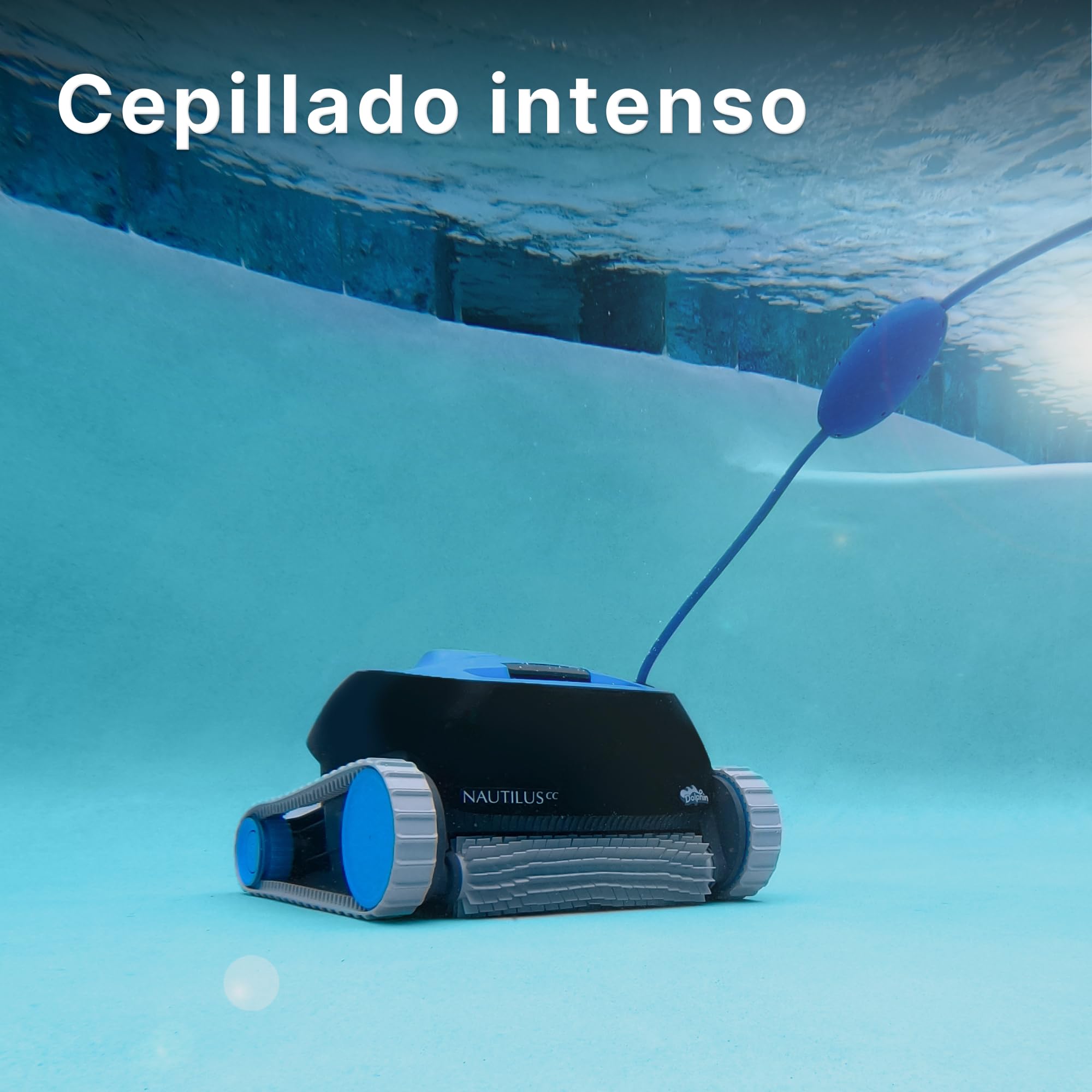Dolphin Nautilus CC Robot Piscina Limpiafondos y Paredes para Piscinas Enterradas y Desmontables de 10m, Navegación Inteligente, Filtración Fina, Ahorro de energía