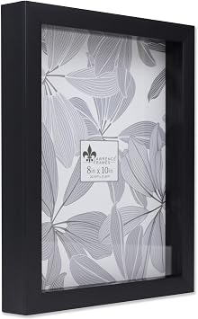 Lawrence Frames 785080 Shadow Box Frame, 8x10, Black