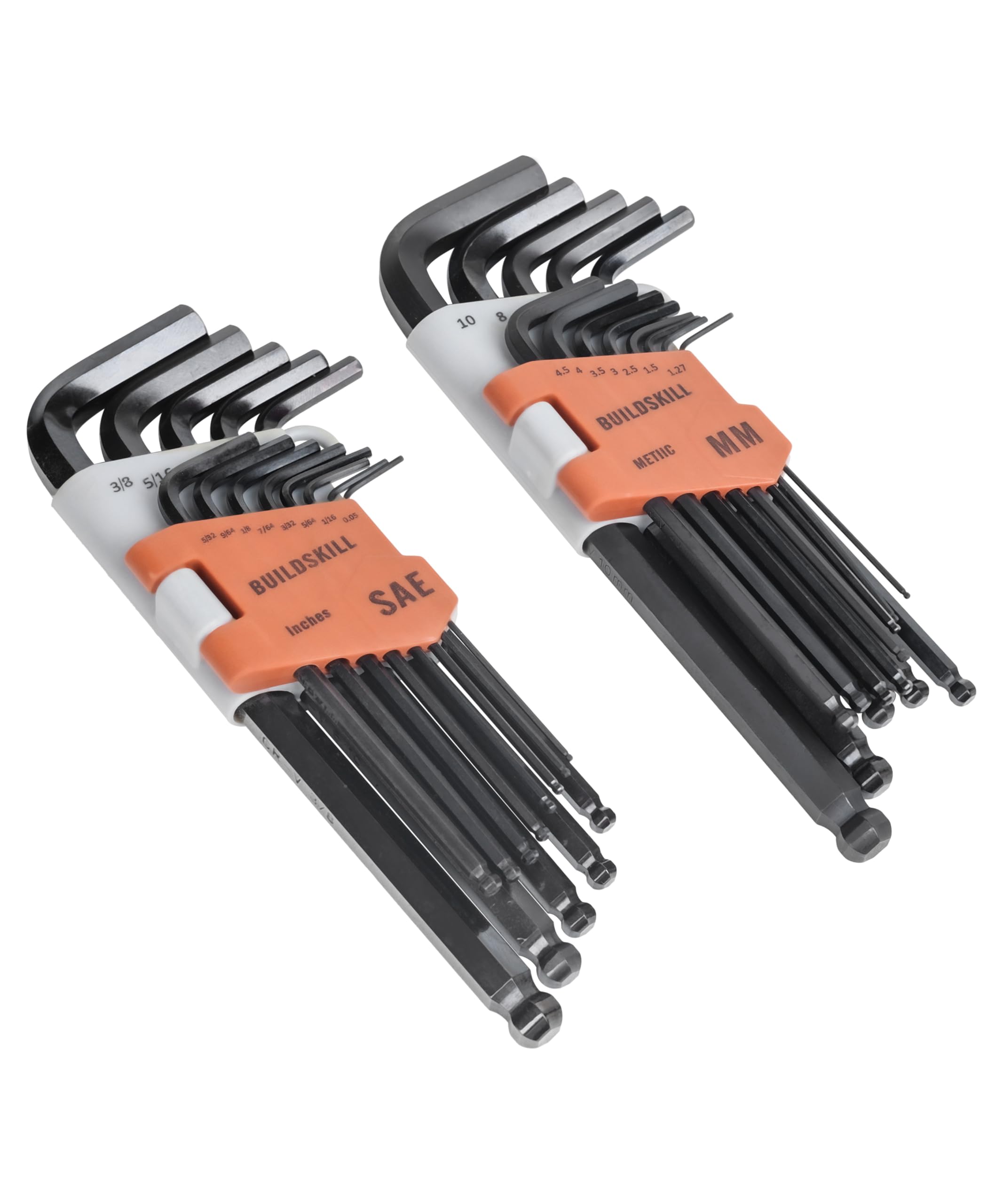 BUILDSKILL 26-Piece Allen Key Set Tools Kit with Ball End, Metric & SAE Sizes - L Key Set Hex Key Set 180mm Long for Machinery, Furniture, Vehicles - Hinged Case, Carbon Steel, Rust-Resistant (B0D9HVVYF7) Amazon Price History, Amazon Price Tracker