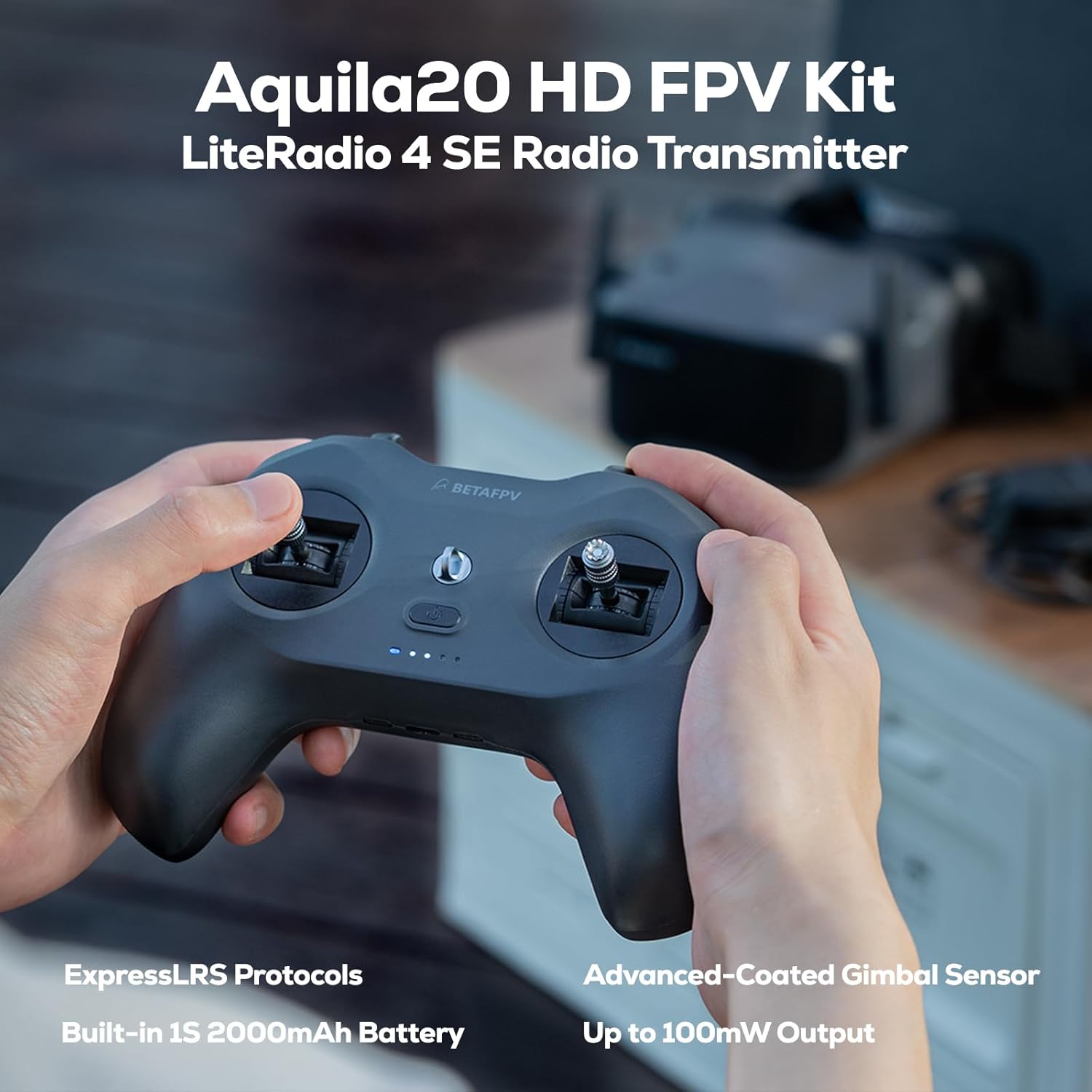 BETAFPV Aquila20 HD FPV Kit with Aquila20 HD Whoop LiteRadio 4 SE Radio Transmitter VR04 HD Goggles Built-in HD Digital VTX P1, Supported 3 Modes 2S Power System FPV Drone Advanced RTF Indoor Outdoor
