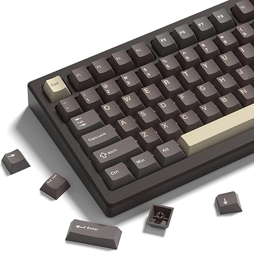 Double Shot PBT Keycaps Set 130 Keys, Cherry Profile Custom