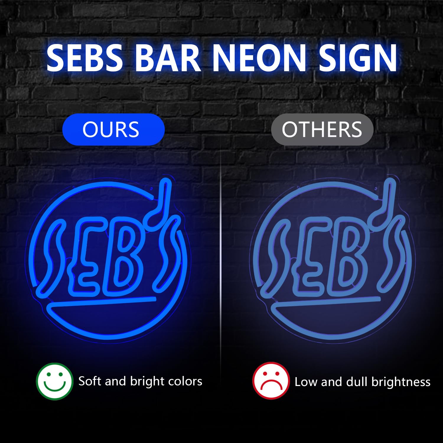 Sebs - Insegna al neon per parete a tema musicale, insegna a LED classica per camera da letto, jazz, pub, blu, decorazione da parete, regalo di Natale per gli amanti del cinema, musica e bar