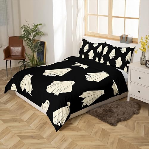 Miniatura 5 de Castle Fairy Decoración de fantasma, funda de edredón negra con temática de Halloween para niños, niñas, adolescentes, niños, Halloween, fantasma,