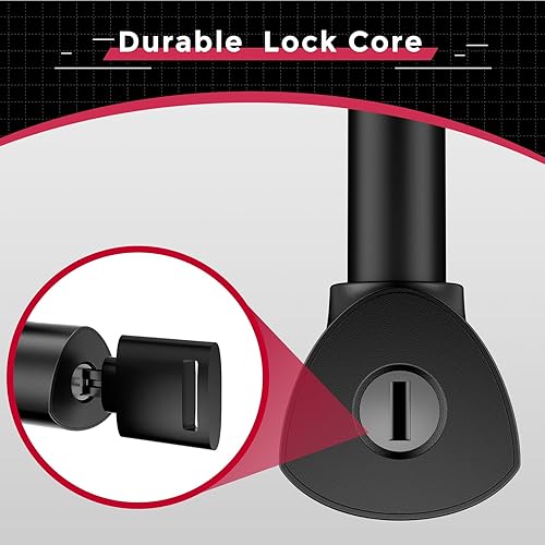 Miniatura 3 de Windone E Bike U Lock con llaves, 6 pulgadas de longitud, impermeable, de seguridad, antirrobo, para motocicleta y scooter con soporte de montaje