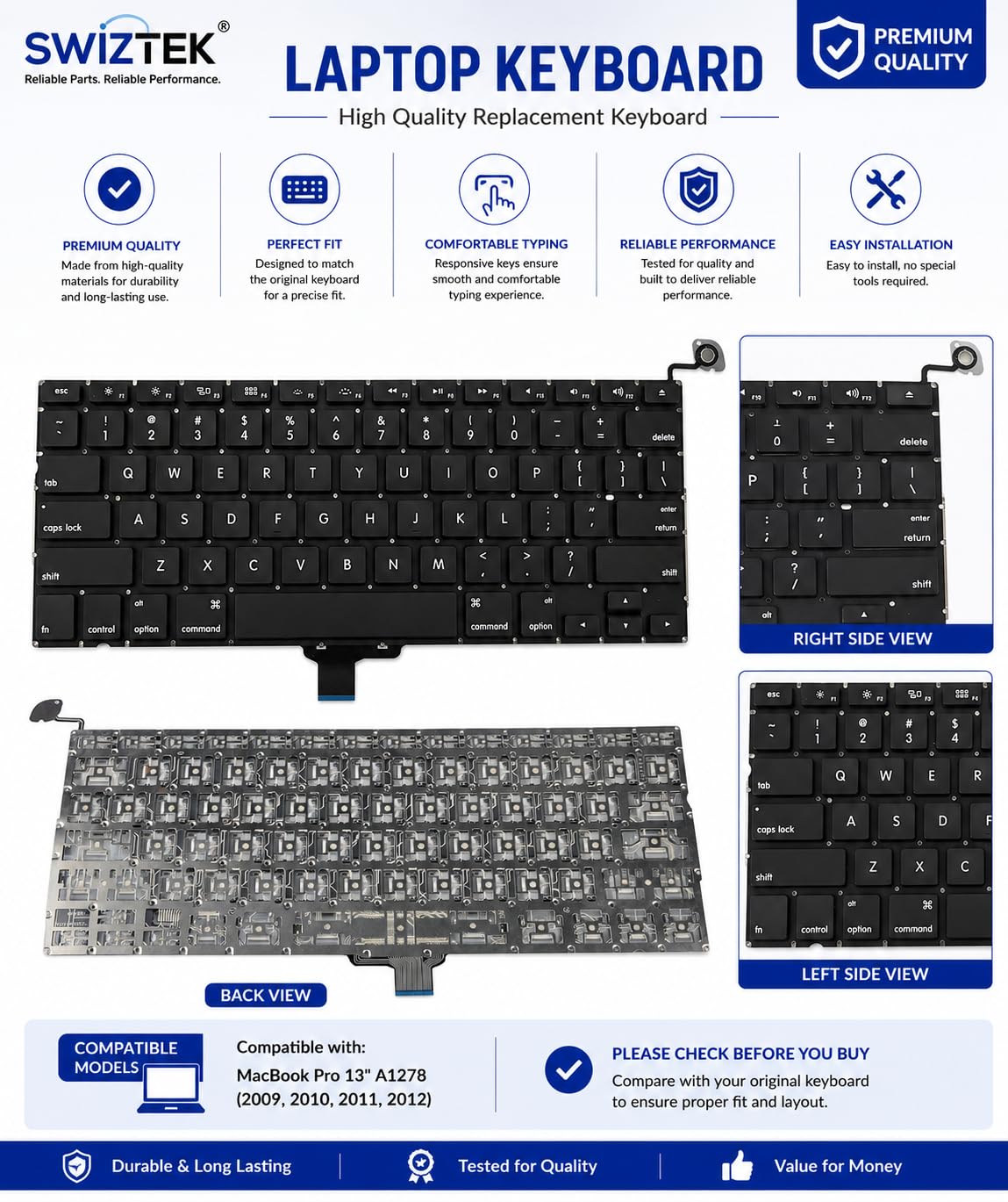 Swiztek Keyboard for MacBook Pro 13