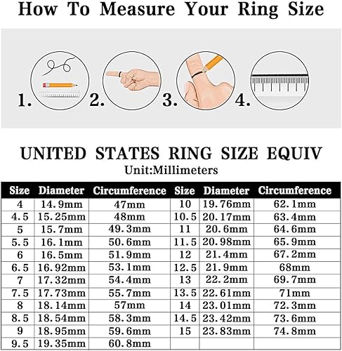 Miniatura 6 de Tigrade Anillo de titanio de 0.16, 0.24, 0.31, 0.39pulgadas, alianza de boda cómoda en acabado mate, para hombres y mujeres, tallas3-15