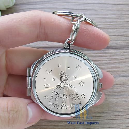 Miniatura 3 de Recuerdos de fiesta de quinceañera (12 piezas) Dulce 16 Mini Espejo Compacto Llavero Recuerdos de Mis XV Princesa 18 Regalo de cumpleaños para