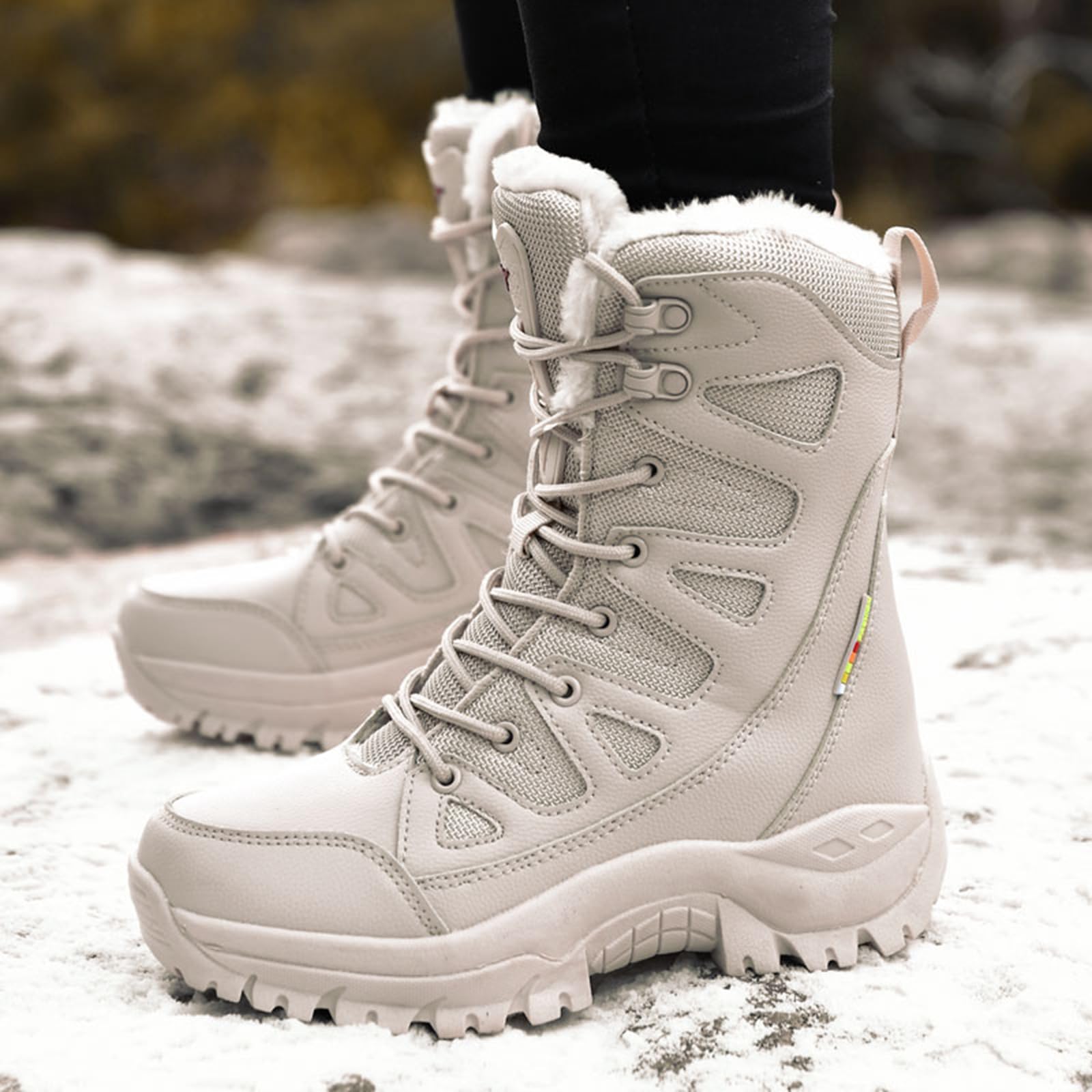 CUTEHEELS Męskie i damskie zimowe buty outdoorowe, wodoszczelne, antypoślizgowe buty trekkingowe