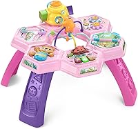 VTech Buzz & Learn Activity Table Pink - 7 Interactive Zones, Sit-to-Stand Toddler Learning Toy Ages 9-36 Months