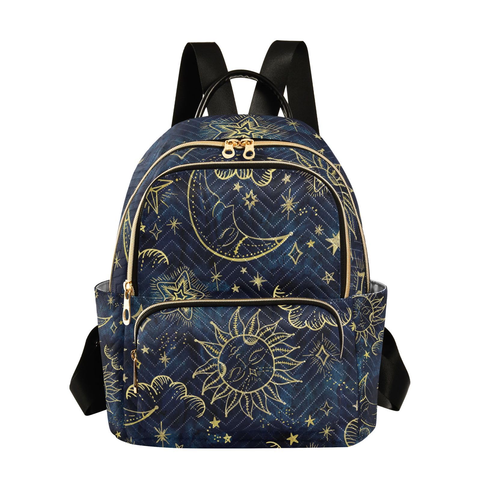 ALAZA Women Mini Backpack Purse Bag Lightweight Casual Daily Travel Backpack Sun Moon Boho Cosmos Astrology Back Pack Fashion Multipurpose Shoulder