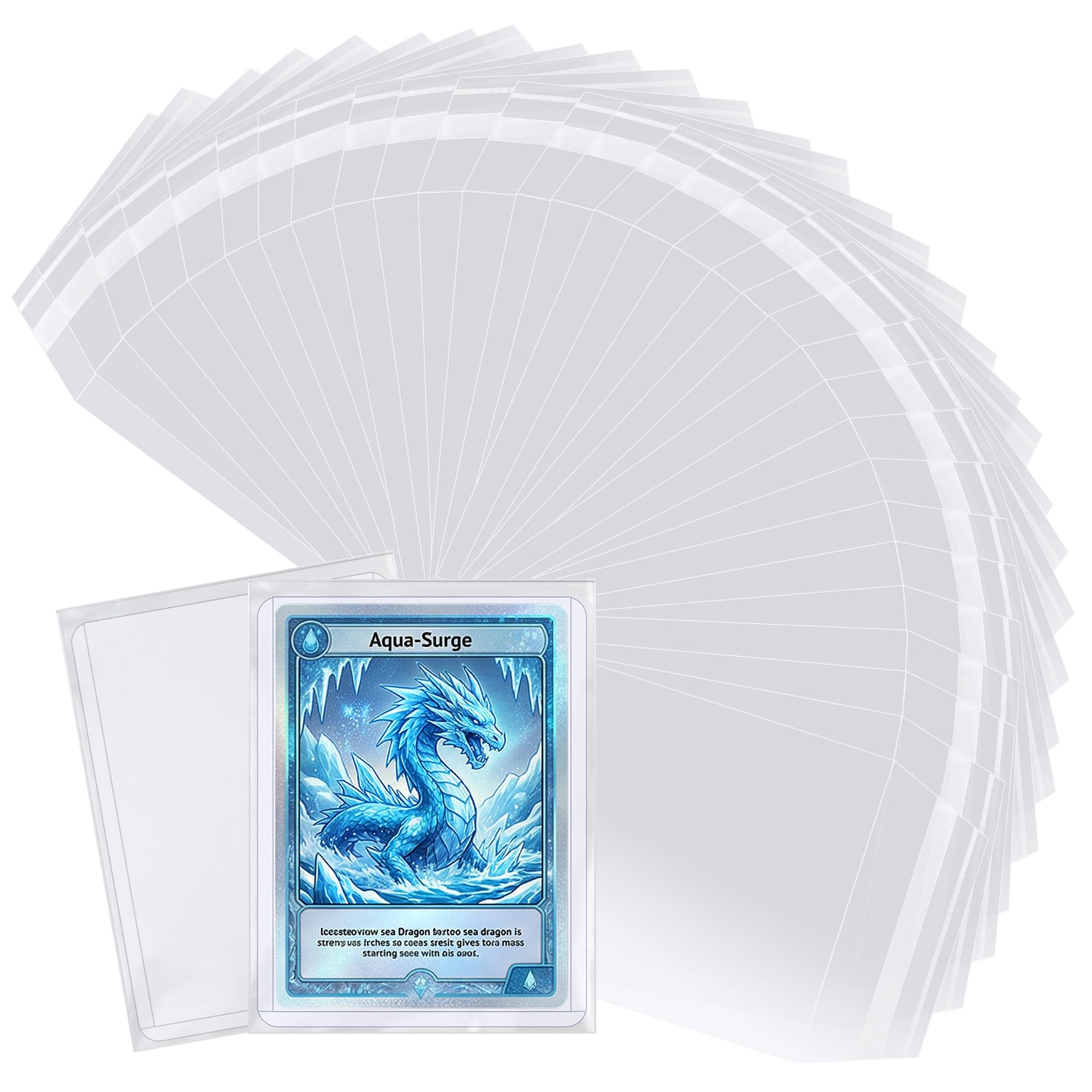 Wigearss 100 Pack Card Sleeves for Toploaders and Semi-Rigid Card Holders, 80x103mm Clear Trading Card Protectors