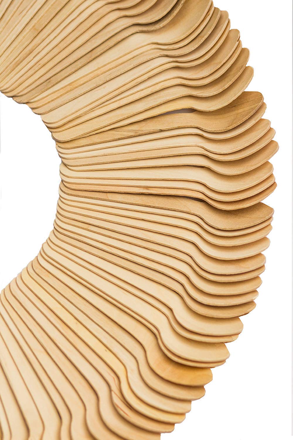 SWASTHA HYGIENE | Disposable Wooden, Birchwood, BBQ, Tableware, Great for Parties, Picnics and events (100, 160MM) 4