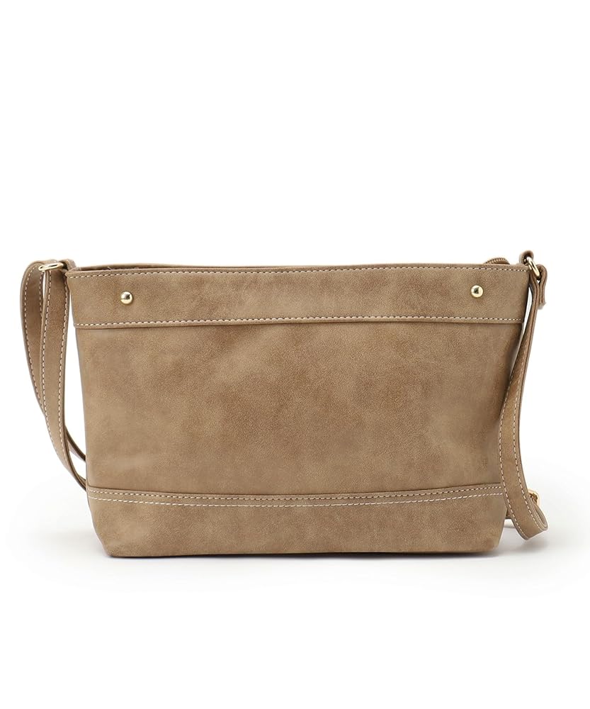 【LURAKU】合皮レザーショルダーバッグ ブラウン LURAKU】Synthetic leather shoulder bag / 合皮レザー