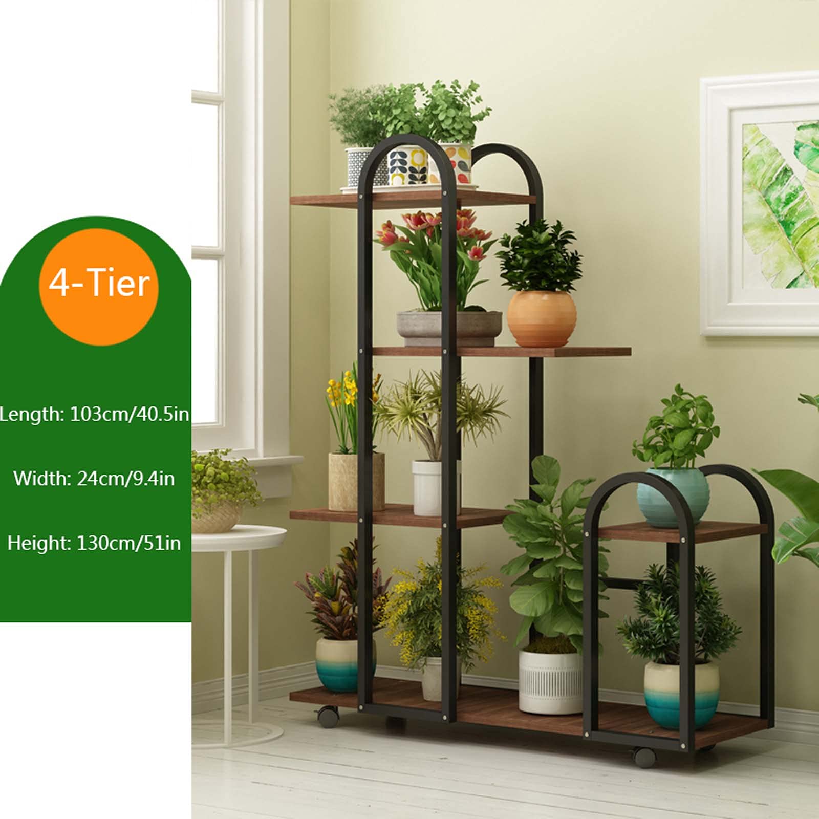Amazon.com: Wrought Iron Plant Stand 4 Tier Flower Pot Stand
