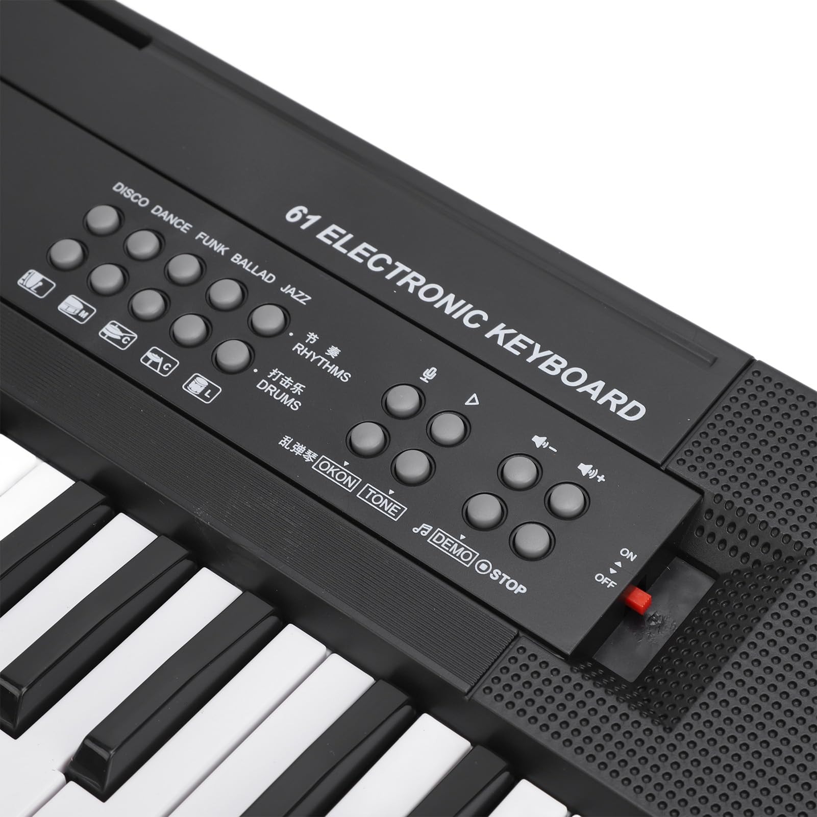 CHICIRIS 61-klawiszowa Klawiatura Elektroniczna, Przenośna Klawiatura Fortepianowa z 8 Brzmieniami Instrumentów 6 Utworów Demonstracyjnych 5 Rytmów, Edukacyjna Zabawka Muzyczna dla Dzieci