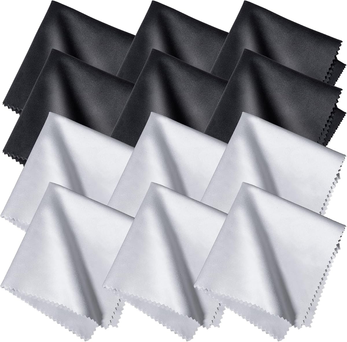 Paños de Limpieza de Microfibra, 12 Piezas Paño Microfibra 30 * 30CM Paños Limpia Gafas para Lentes, Gafas, Pantallas, tabletas, anteojos