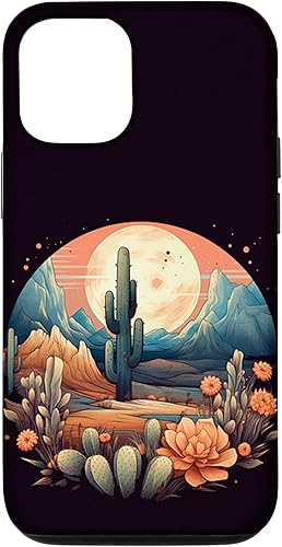 Funda para iPhone 1212 Pro Desert Moon Cactus disponible en Yaxa Peru