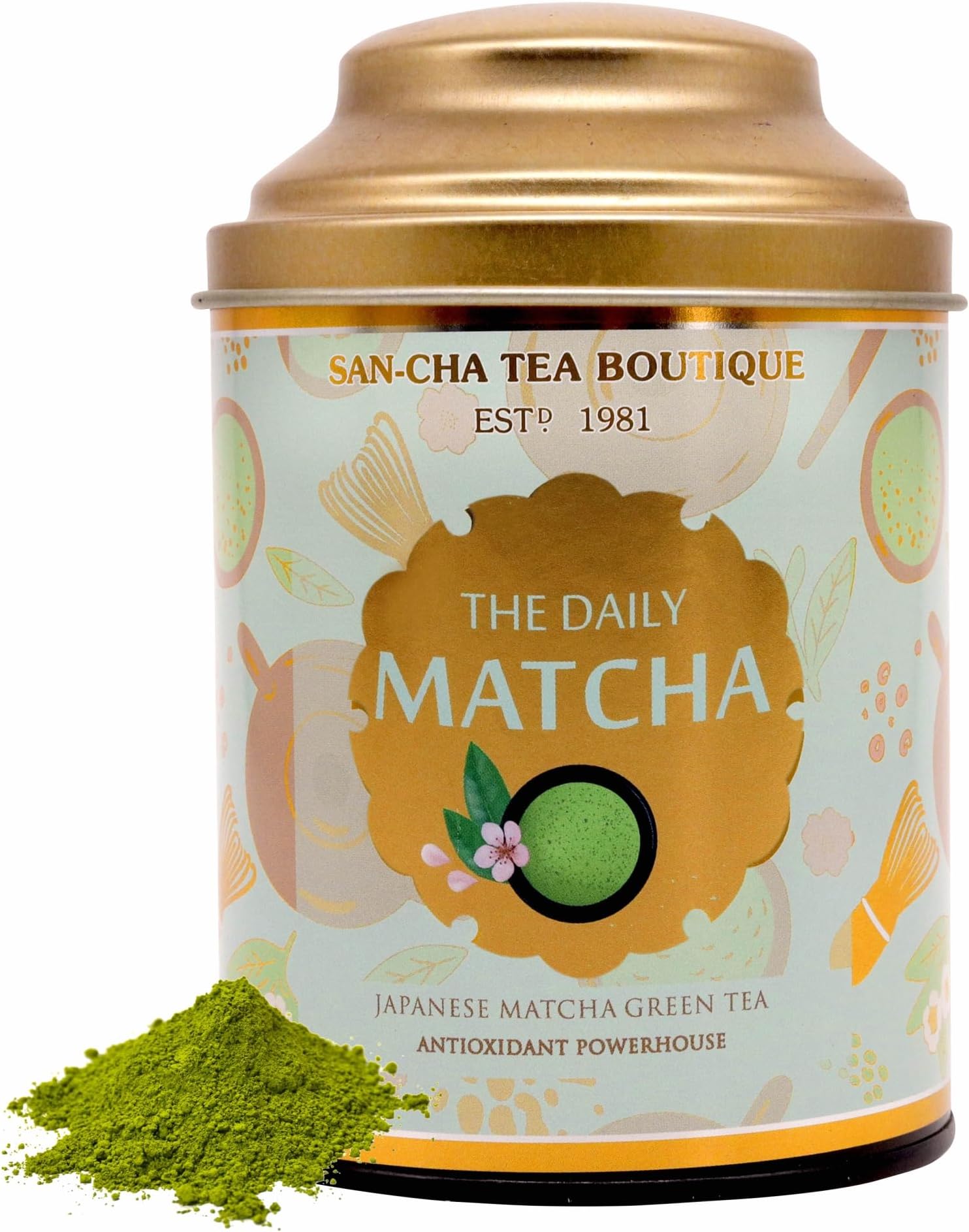 Tea Boutique Daily Matcha Green Tea, Authentic Japanese Matcha Green Tea Powder, 50 g (25 Servings), Green Tea Detox, Real Umami Flavour, Sourced From Uji-Kyoto, Japan, 50 g