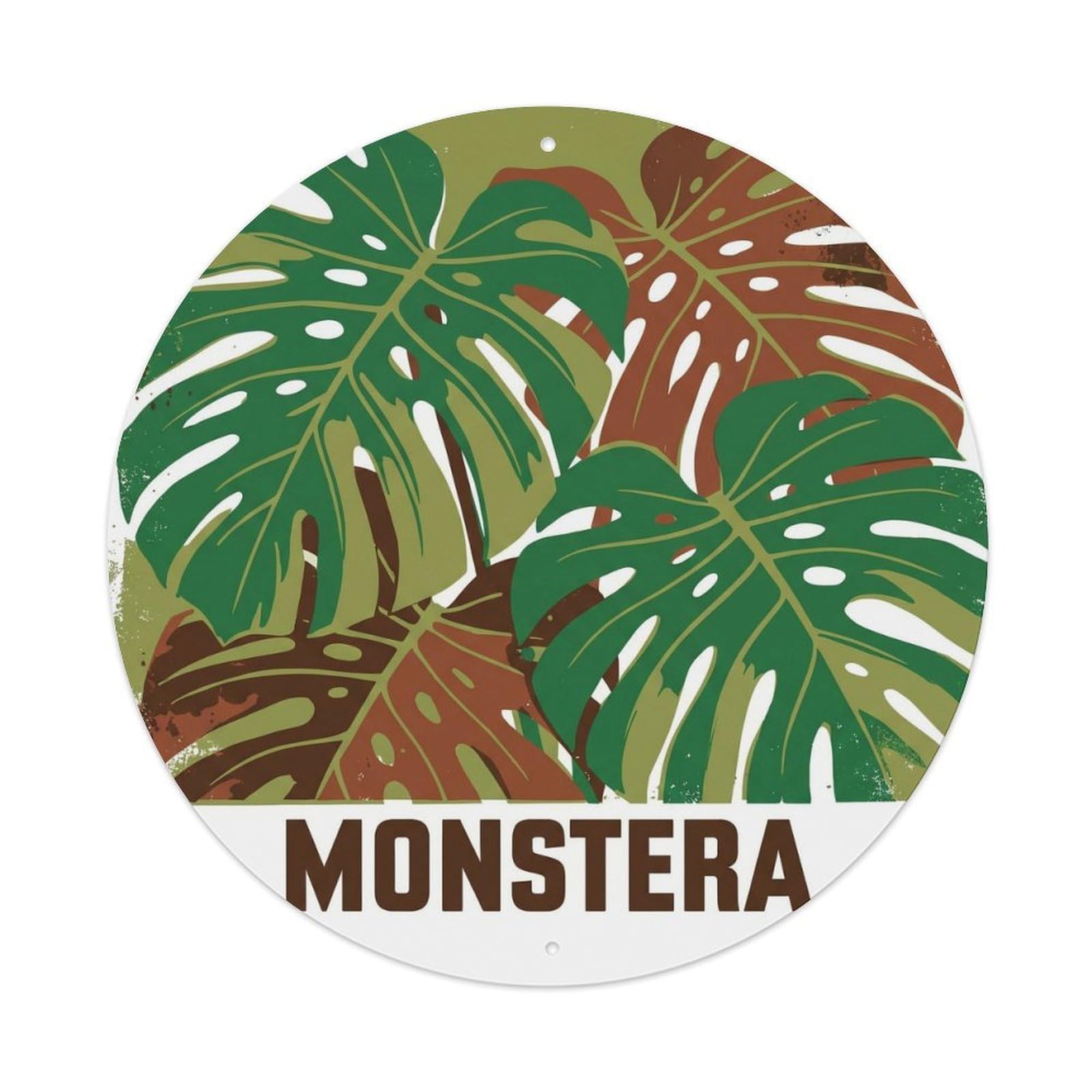 Monstera Leaf Hawaii Botanical Island Nature Metal Tin Sign