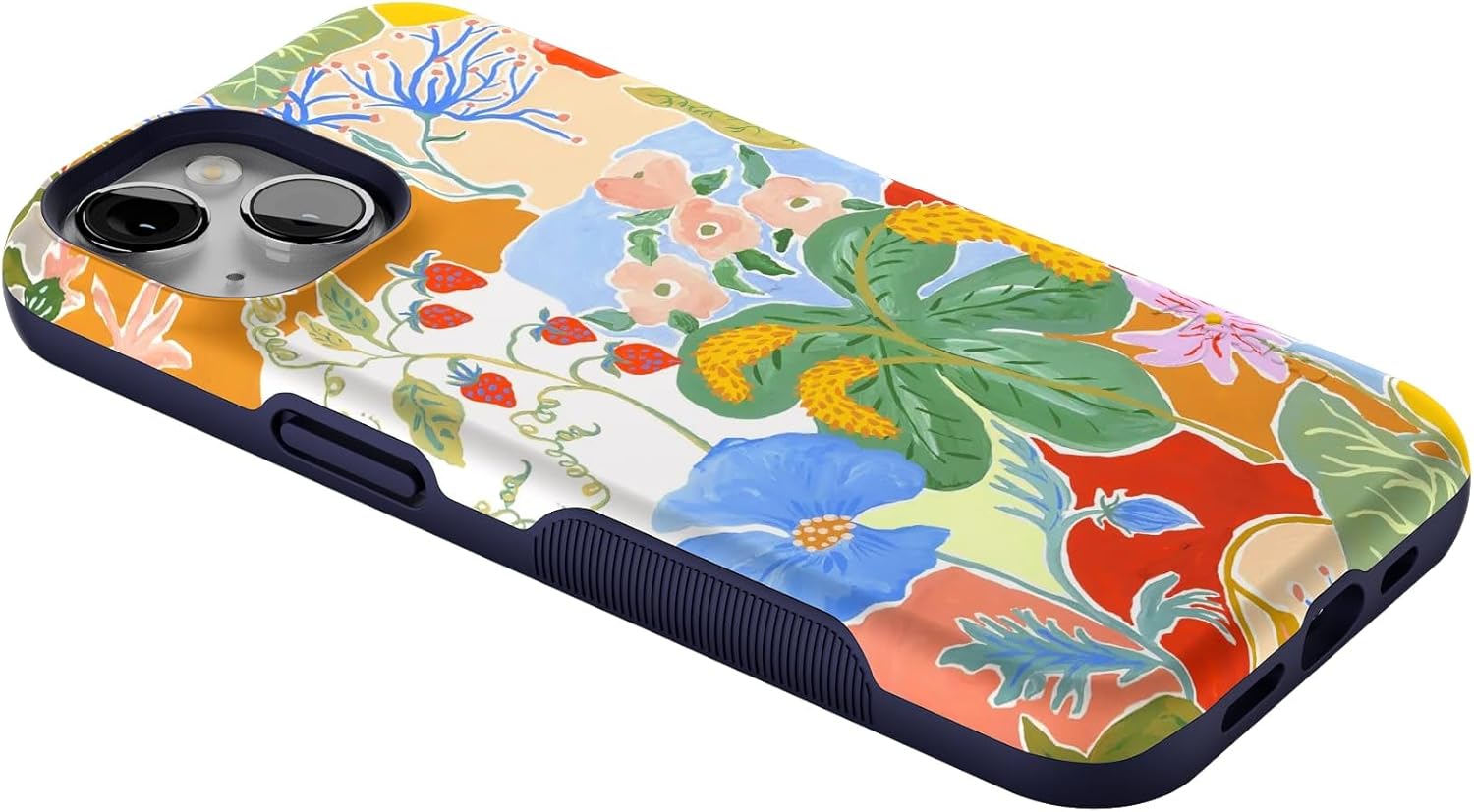 Casely iPhone 14 Case | Botanical Blooms | Floral Patchwork | Bold Protective Design | Compatible with MagSafe
