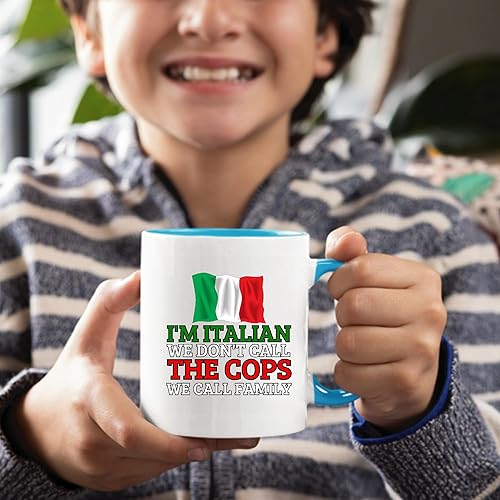 Miniatura 2 de Italians Gift We Do Not Call Cops Mug Funny Italy Coffee Mugs Gifts for Italian 11oz 15oz Inner Color Accent Mug