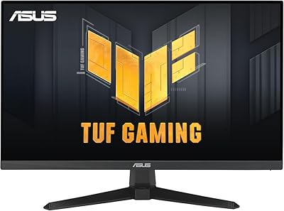 ASUS TUF Gaming 24” (23.8” viewable) 1080P Monitor (VG249QE5A) - FHD, 144Hz Overclock to 146Hz, IPS, Extreme Low Motion Blur Sync, 1ms, Speakers, Variable Overdrive, DisplayWidget Center, 3yr Warranty