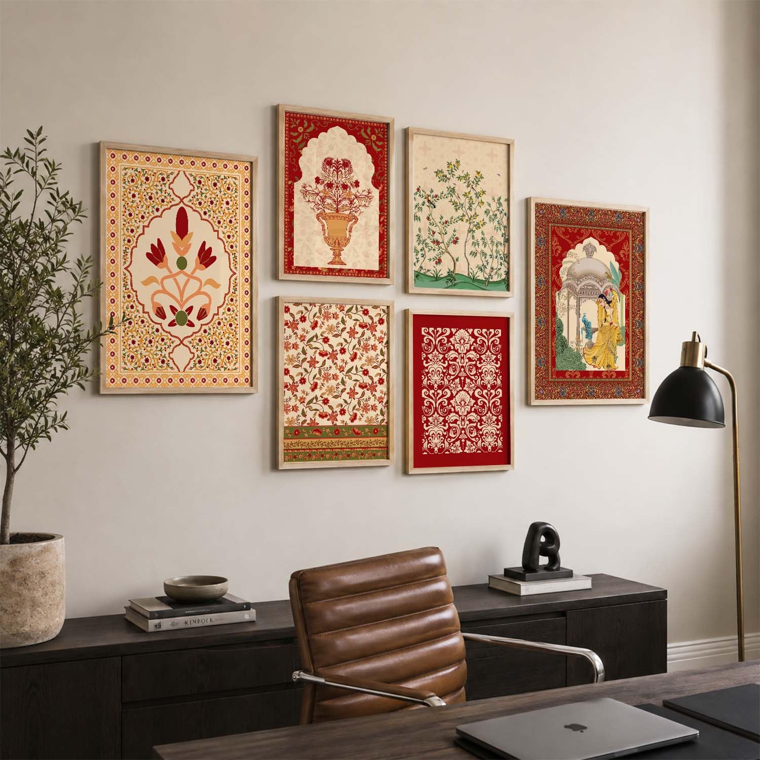 Madhubani Wall Art Paintings - Set of 6 -11
