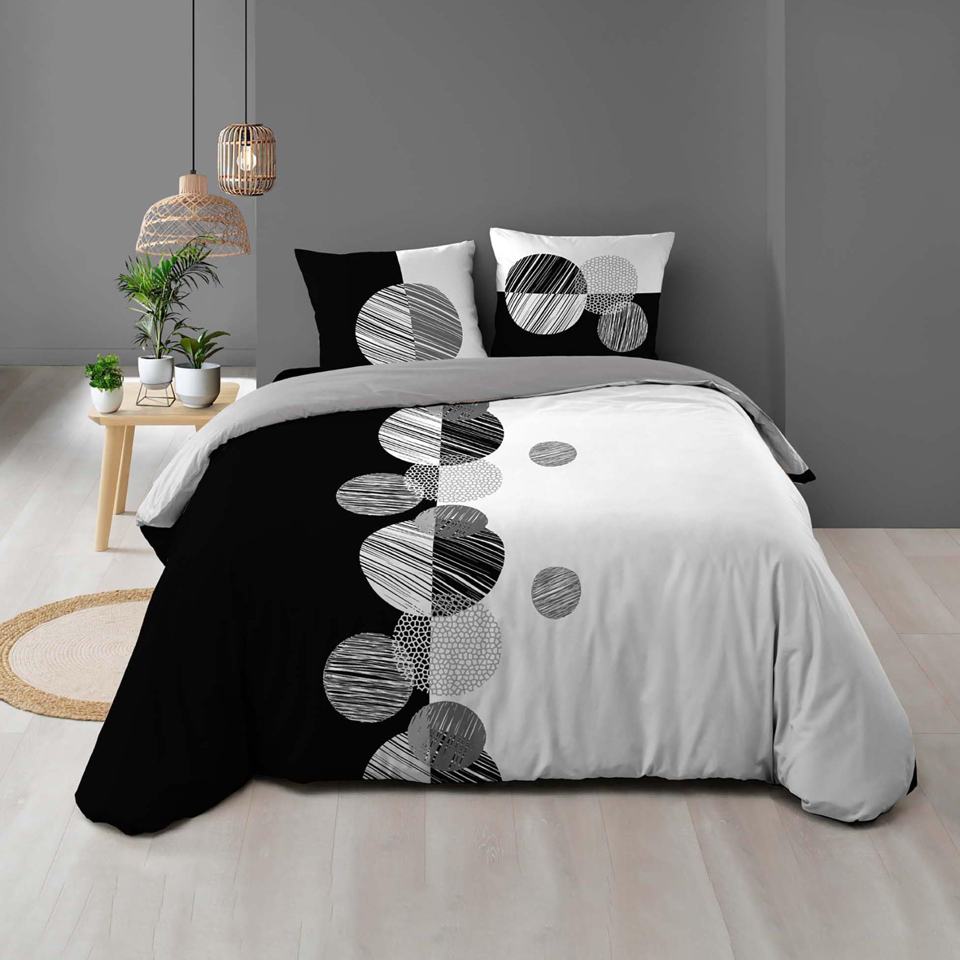 Douceur d'Intérieur, Stormi 3-Piece Bedding Set (240 x 220 cm), 100% Cotton, Multicolored