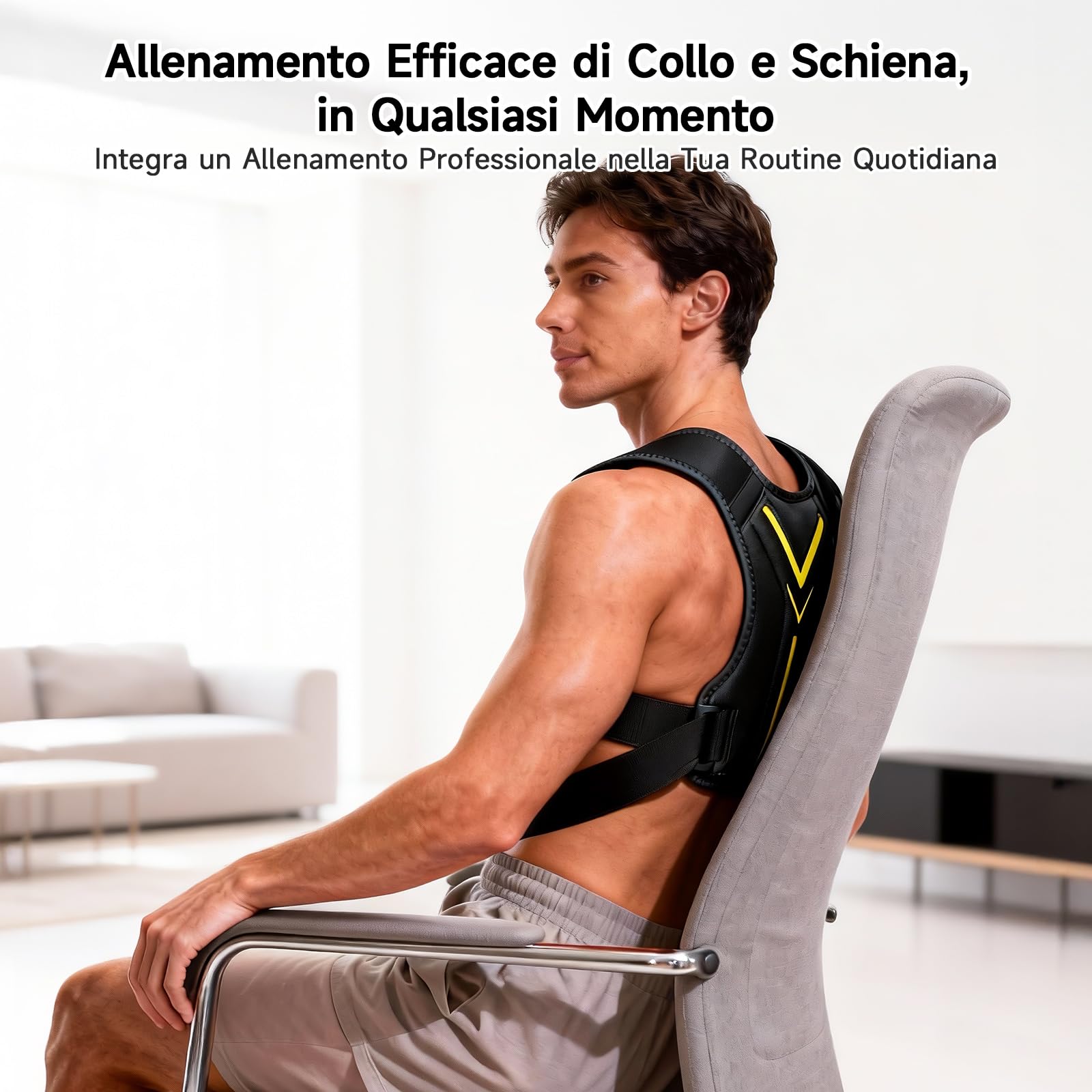Elettrostimolatore Muscolare per Collo e Schiena, EMS Massaggiatore Schiena e Collo, Elettrostimolatore 30 Livelli 10 Programmi con Telecomando, Allenatore per Collo EMS, Stimolatore Muscolare Collo