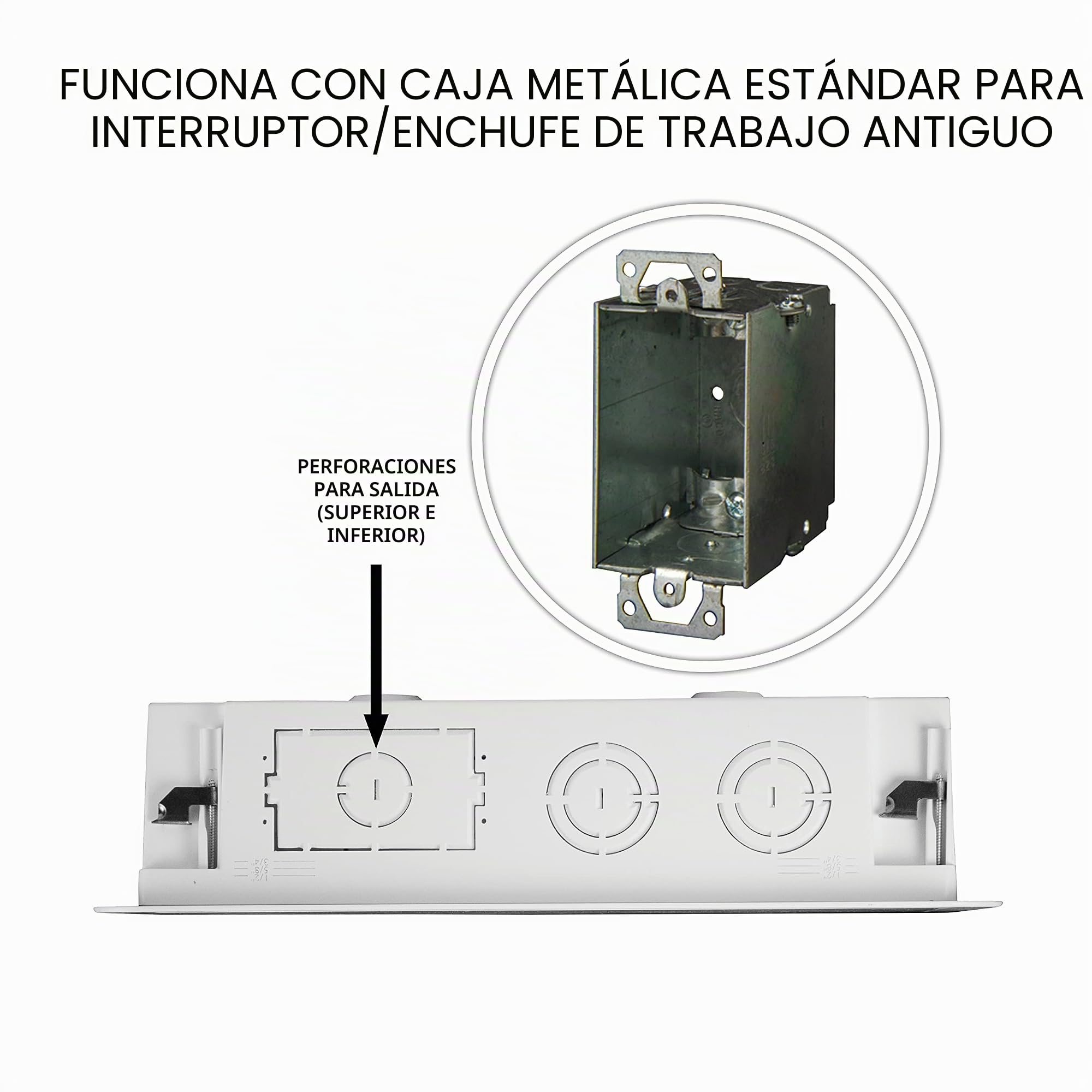Legrand - ONQ - Gestión de Cables, Caja de Medios Estructurados, Recinto de Pared, Almacenamiento Empotrado, Doble Propósito, 9 Pulgadas, Blanco (ENP0900-NA)