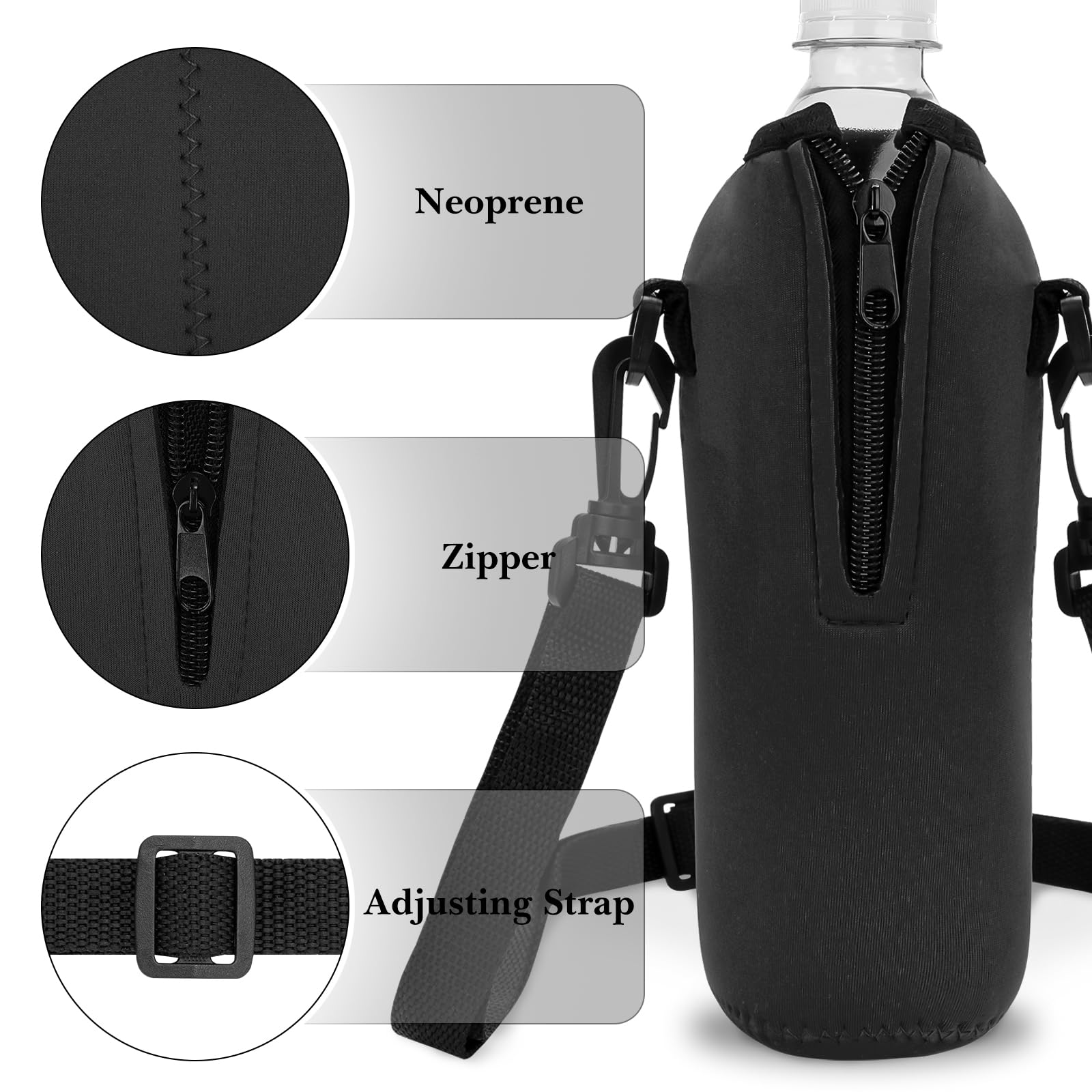 Linkidea Disposable Water Bottle Carrier with Strap Compatible with Smartwater 16.9/20Fl Oz, Evian - Image 4