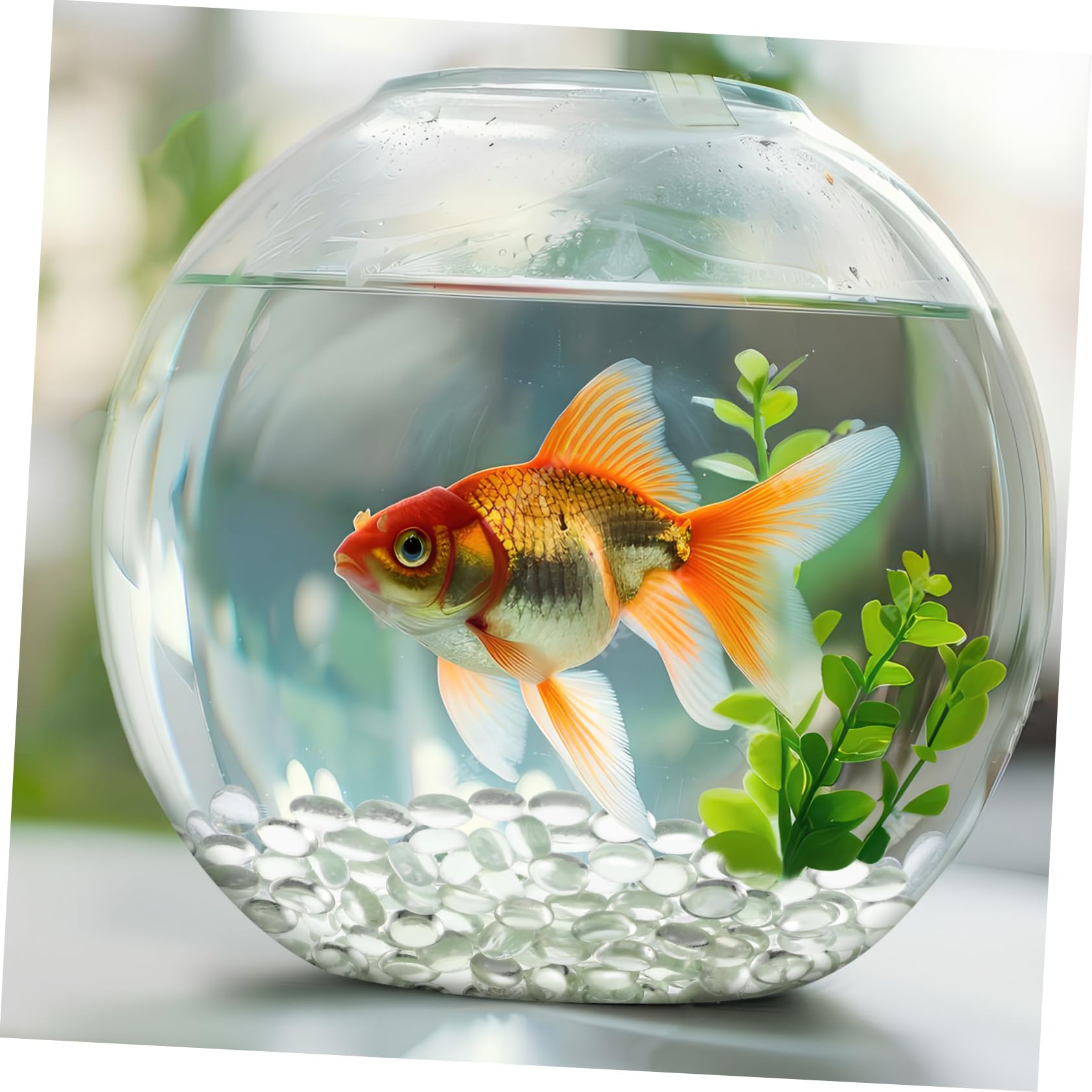 TOYANDONA 400pièces Marbres Verre Plat Transparent Perles Décoratives pour Vases Aquariums Et Artisanat pour Centre De Table Et Décorations De Poissons