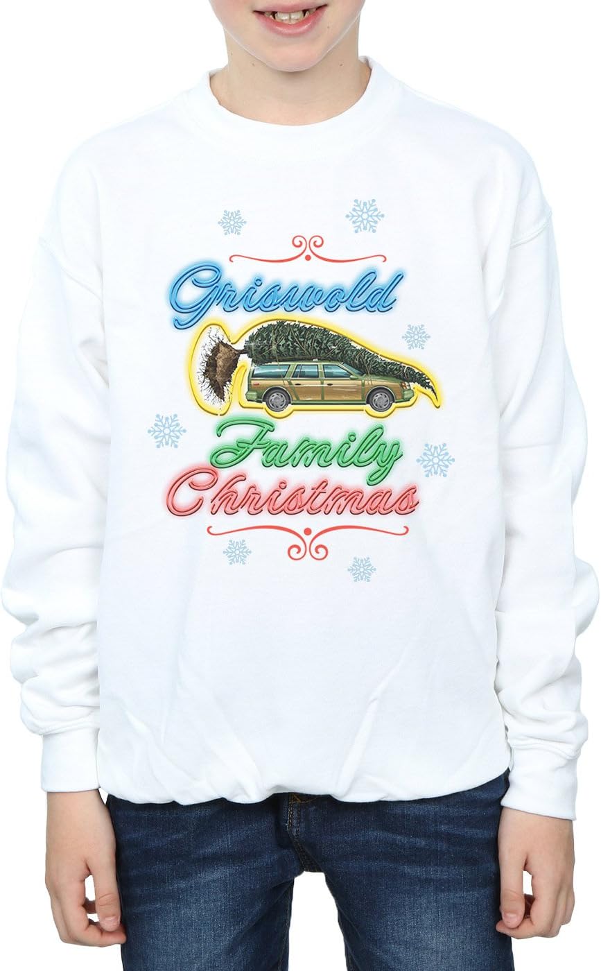 National Lampoon's Christmas Vacation Boys Griswold Family Christmas Sweatshirt 5-6 Years White