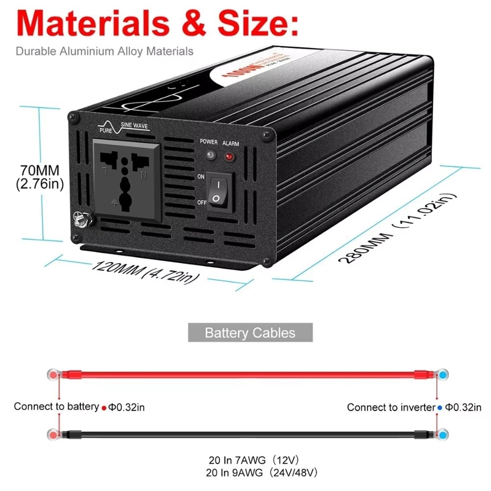 Inversor Inversor De Onda Sinusoidal Pura De 1000 W Y 600 W 12 V Y 220 V Microinversor De Energía Solar CC 24 V Y 48 V A CA 110 V Y 120 V(12V,110-120V,600W)