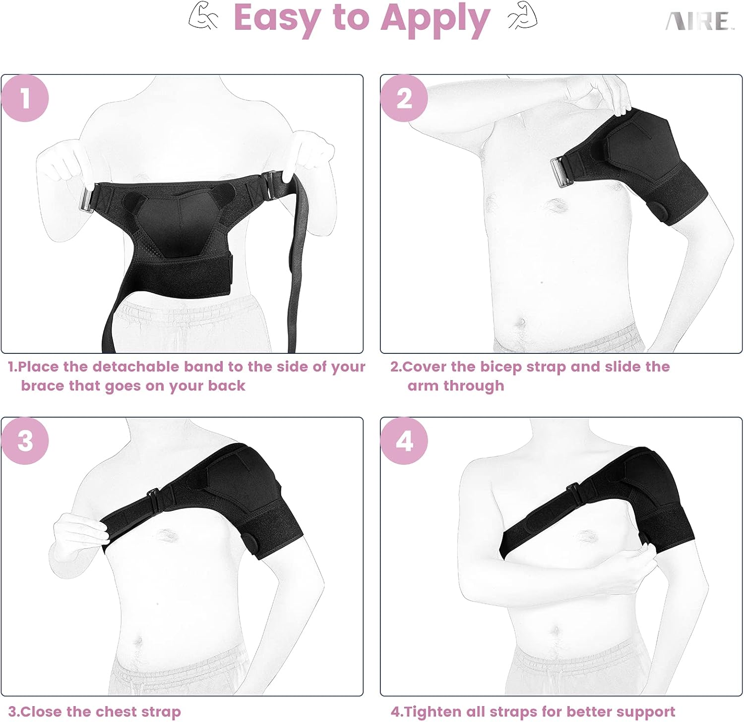 Shoulder Brace for Women and Men Recovery Shoulder. Adjustable Shoulder Support for Rotator Cuff, AC Joint Pain Relief, Shoulder Injuries. Perfect Fit Shoulder Compression Sleeve (One Size Regular) 71PT9sVqUNL. AC SL1500