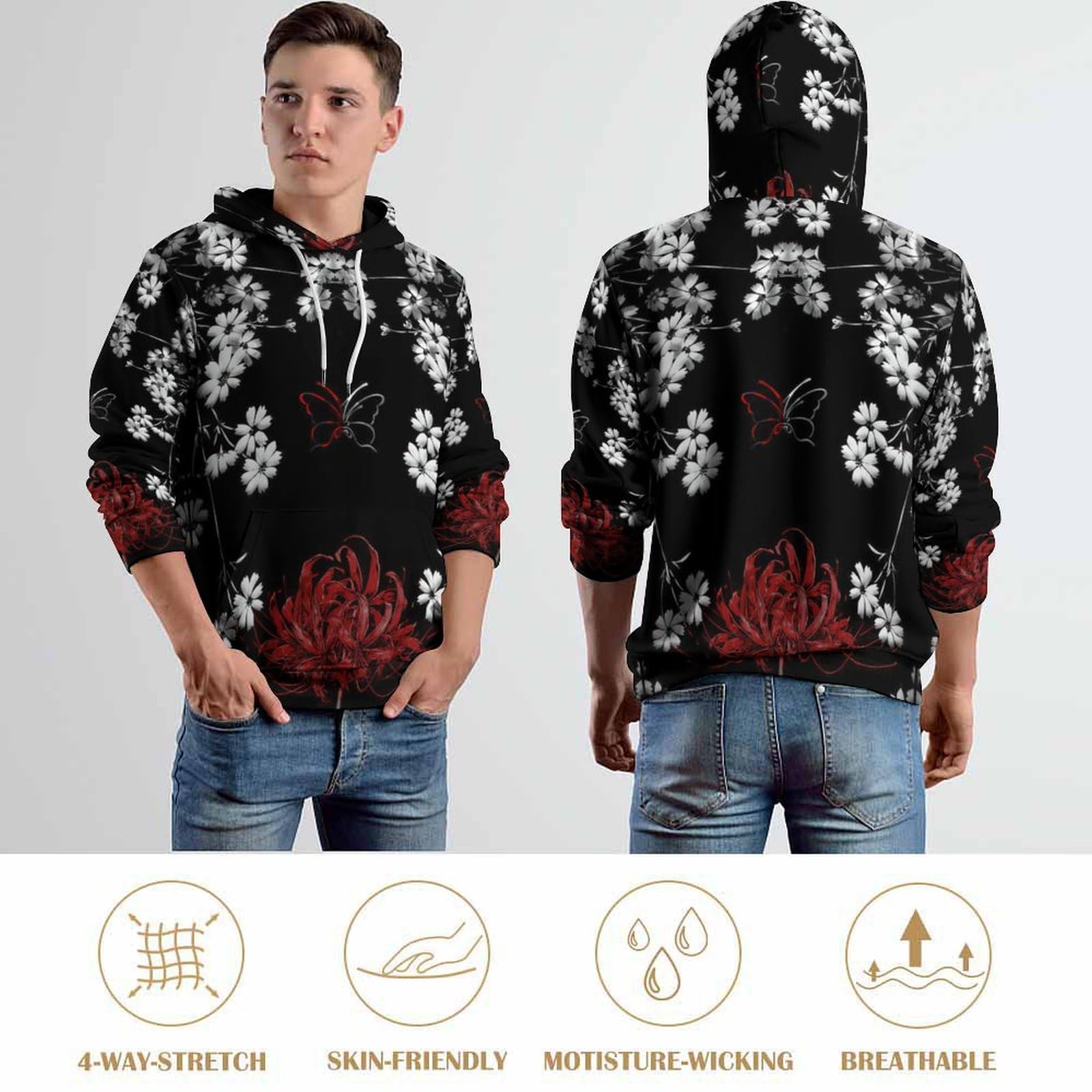 24karats花柄パーカー　Mサイズ 24karats花柄パーカーMサイズ