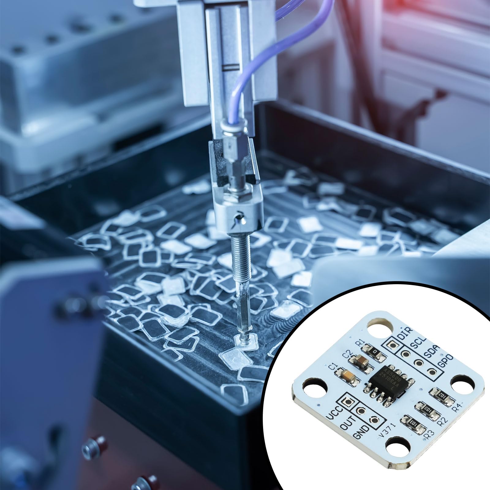 Módulo sensor de ángulo AS5600 de alta precisión 12 bits con imán