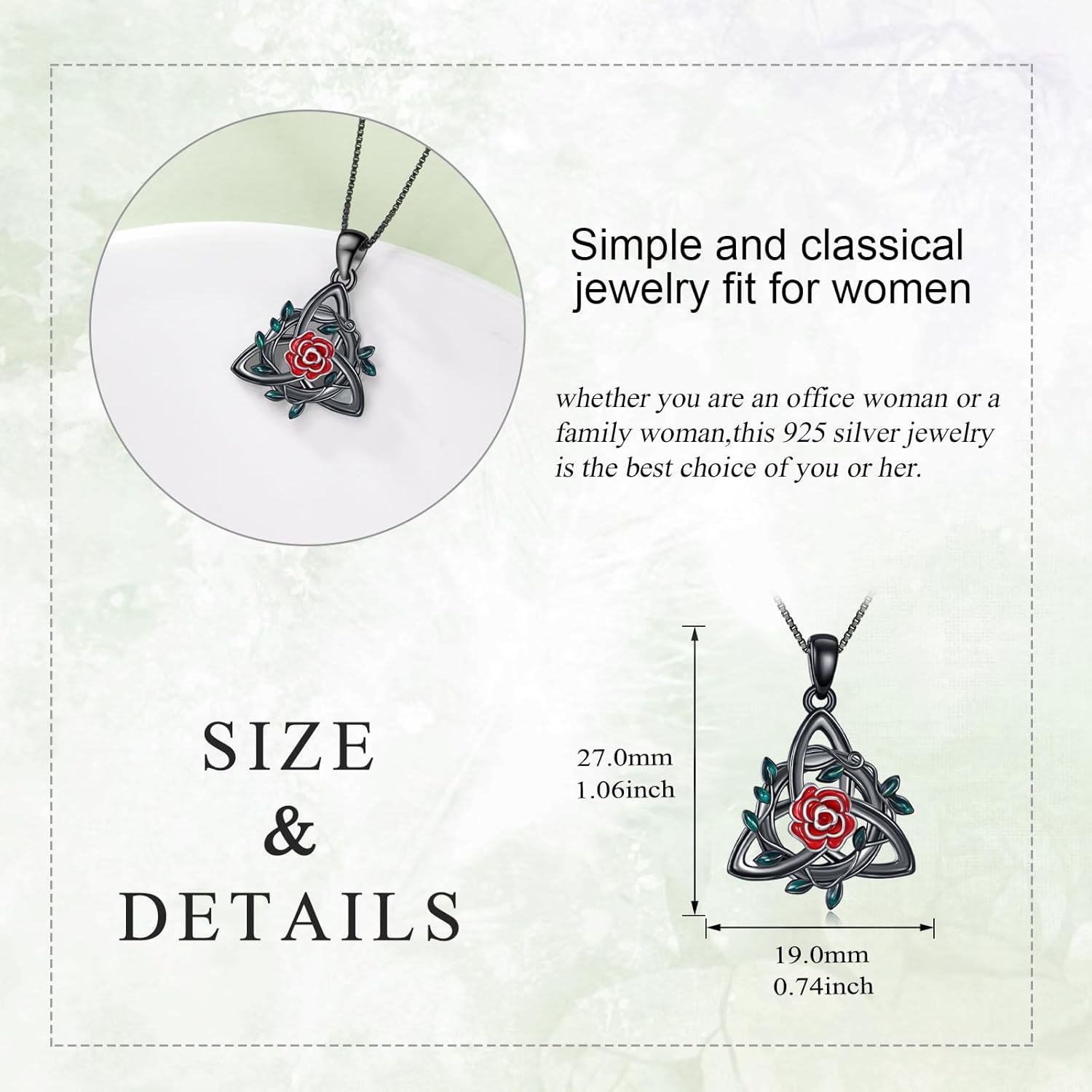 Celtic Knot Necklace for Women 925 Sterling Silver Celtic Knot Jewelry Gifts for Women Men Gifts Celtic Knot Lovers - Image 4