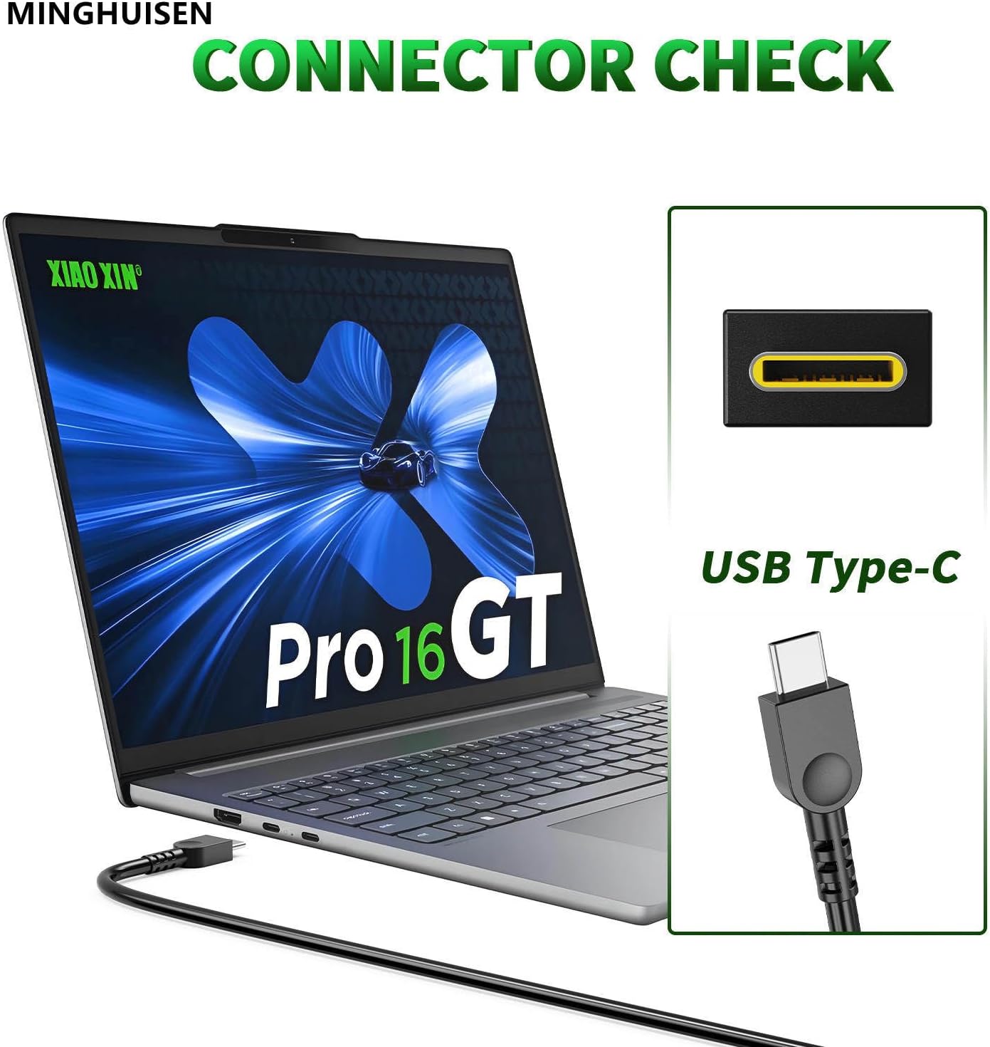 65W USB-C AC Laptop Charger Compatible with Lenovo ThinkPad T14 T15 E14 E15 X1 Carbon X13 Yoga Chromebook IdeaPad Power Supply Adapter