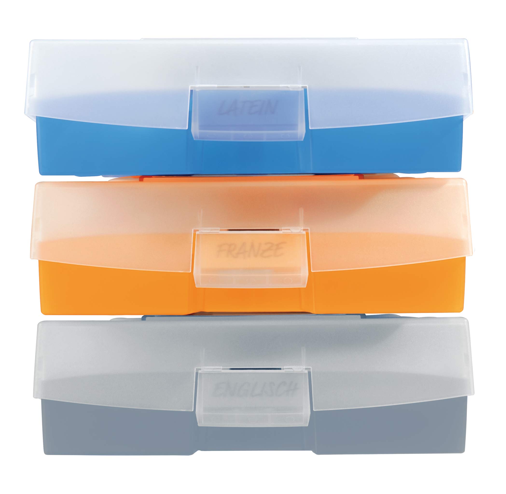 CROCO DUO Archivbox A8 für max. 2500 Karten, inkl. A-Z Register: transluzent grau