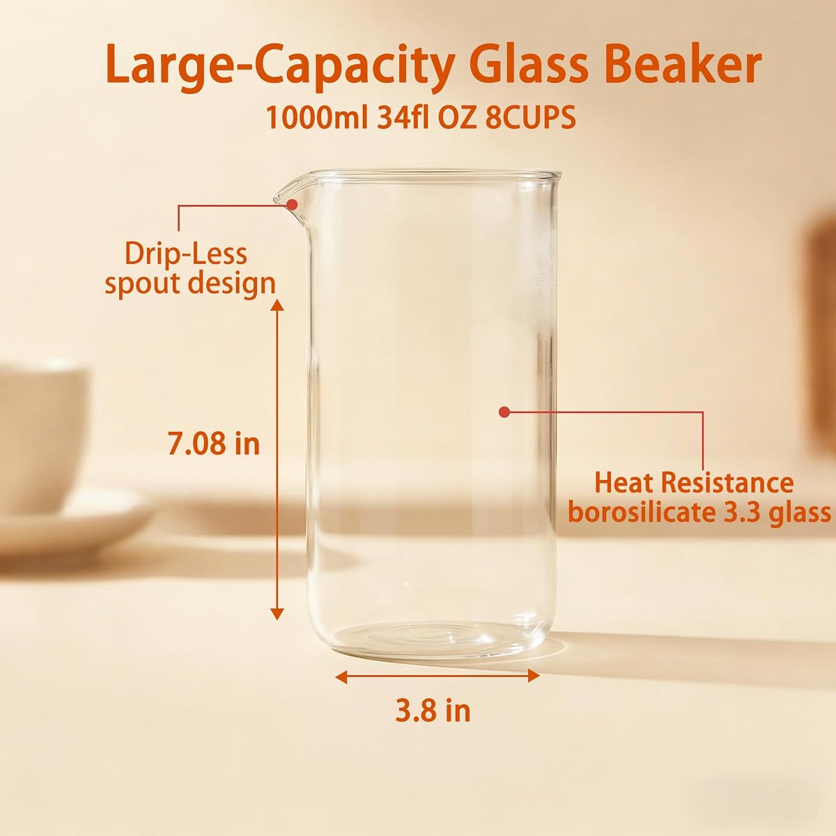 Bodum French Press Coffee Maker, 34 Ounce, Dark Grey view 3