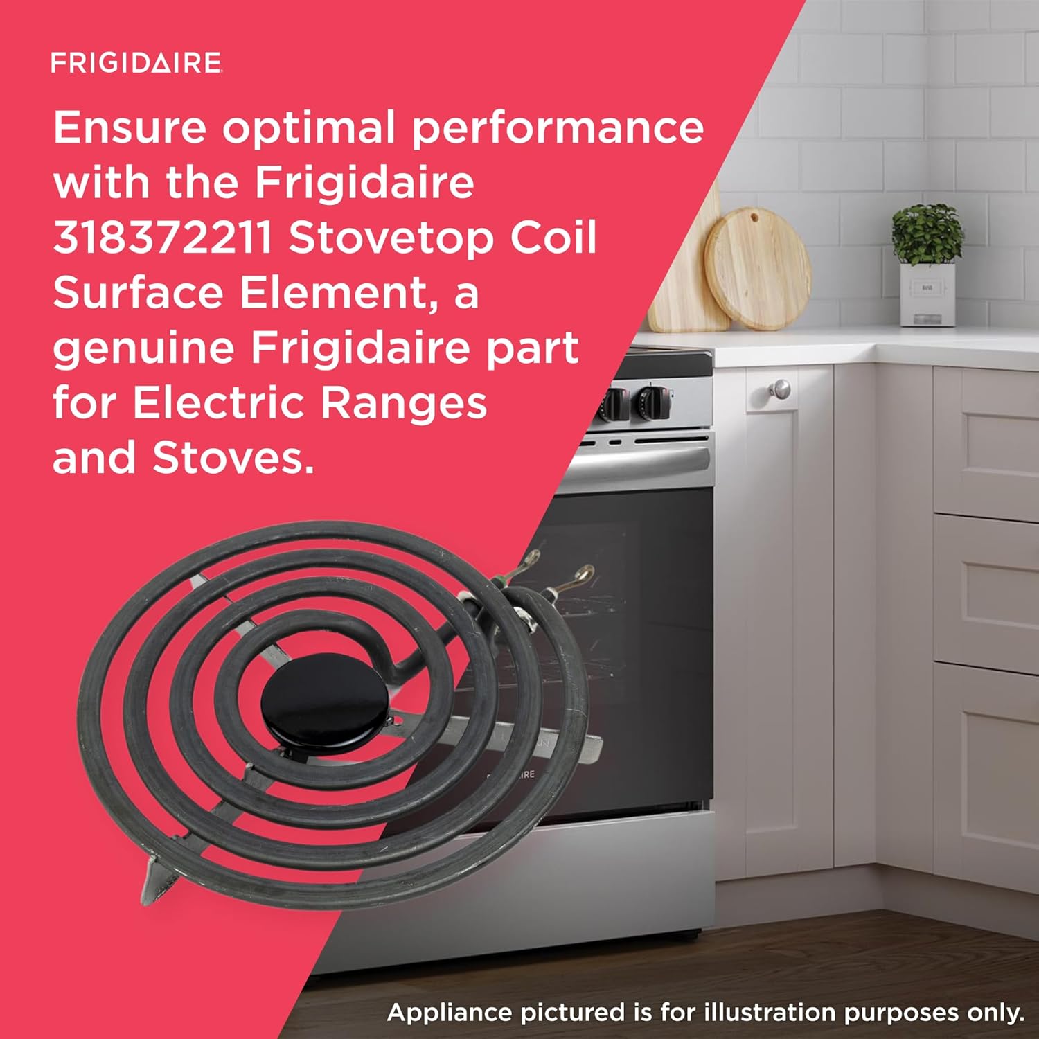 Frigidaire 318372211 Stovetop Coil Surface Element for Electric Ranges and Stoves