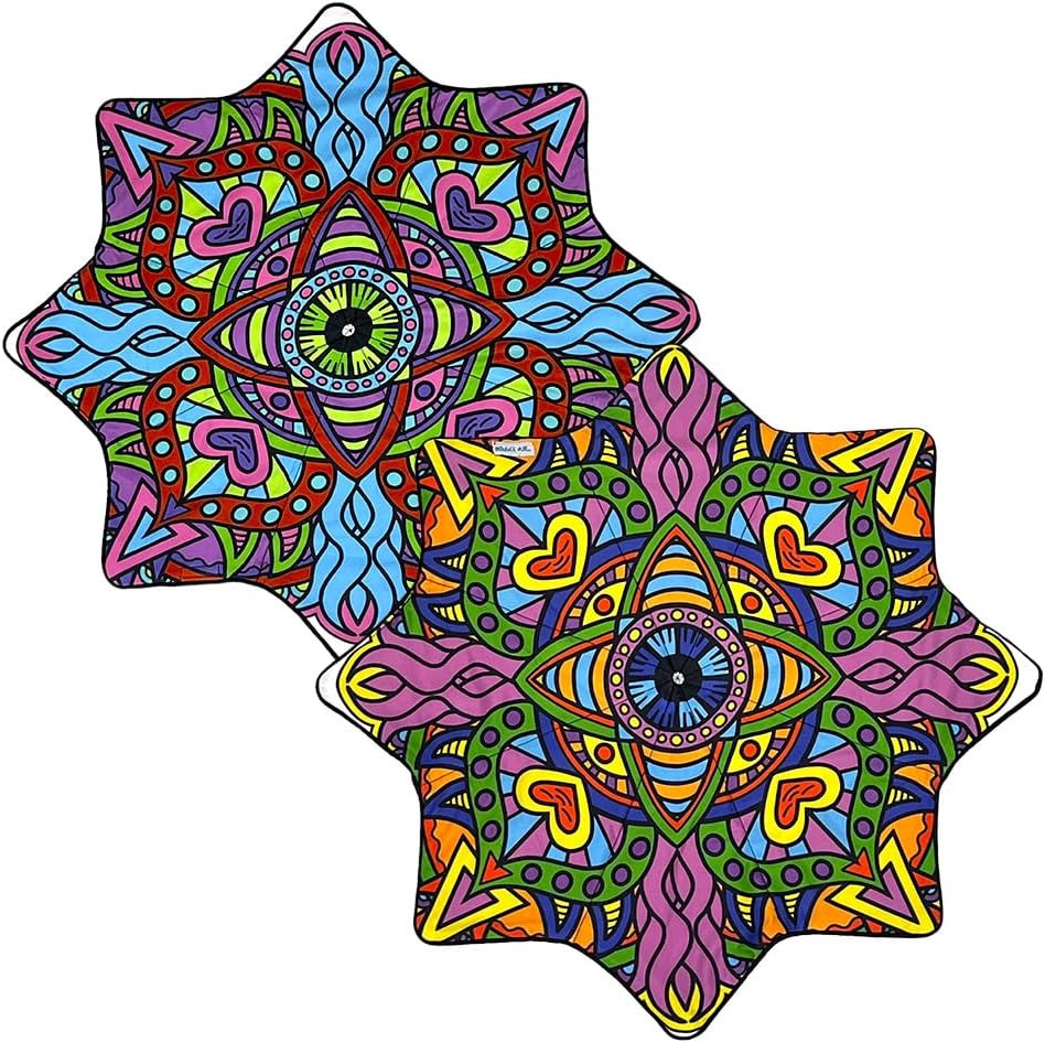 Mougee "Intra Air Flow Star - Internal Webbing - 27" Diameter - Durable and Vibrant Patterns (Forgiveness - Chris Dyer Collection)