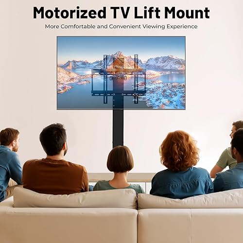 Miniatura 6 de Soporte de TV motorizado para 26 a 57 pulgadas, soporte de televisión de elevación vertical con control remoto, soporte de TV de elevación