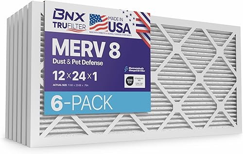 Miniatura 134 de BNX TruFilter - Filtro de aire 14 x 25 x 1 MERV 8, electrostático plisado para defensa contra polvo y mascotas, para aire acondicionado, HVAC