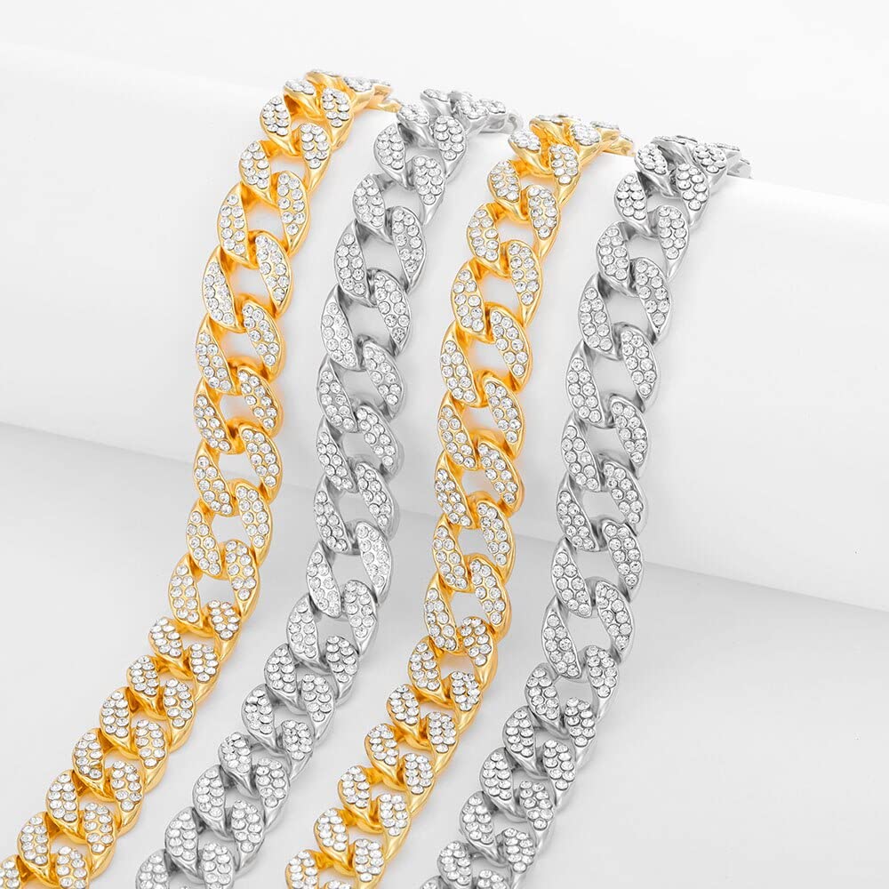 Amazon.com: Iced Out Hip Hop Necklace Small Jewelry Gold