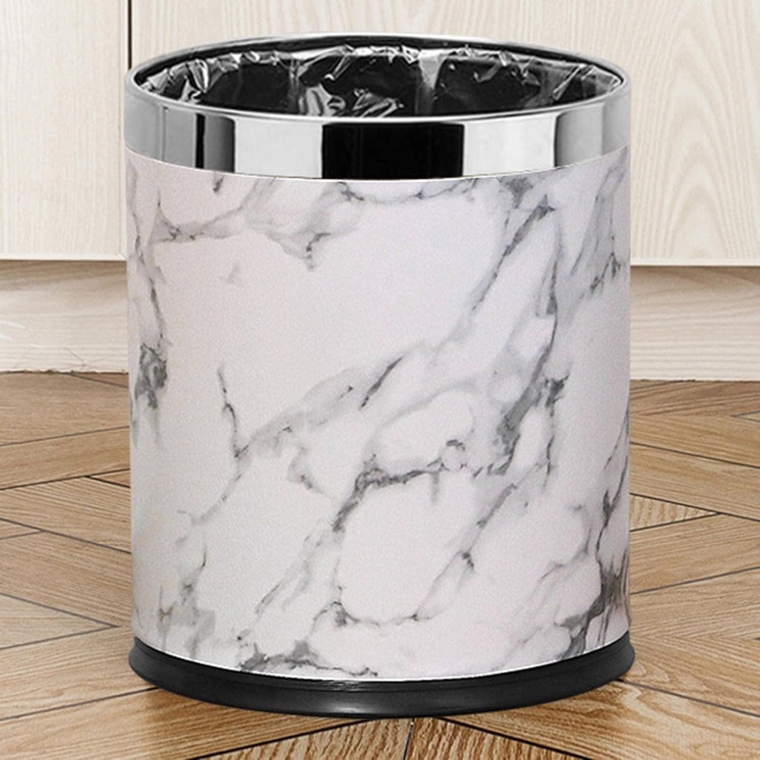 Amazon｜Silverhoopdoublelayerメタルトラッシュcan家庭用大li余室kitchen浴室寝室用品｜ポリ袋ストッカー